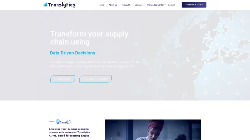 Homepage of Translytics