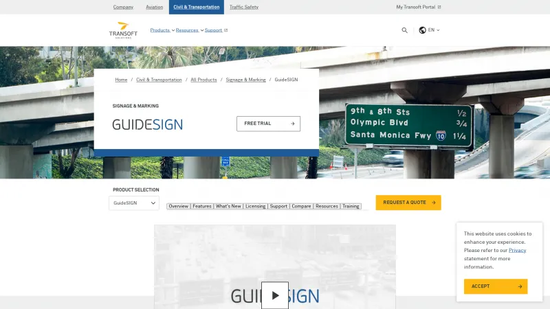 Homepage of GuideSIGN