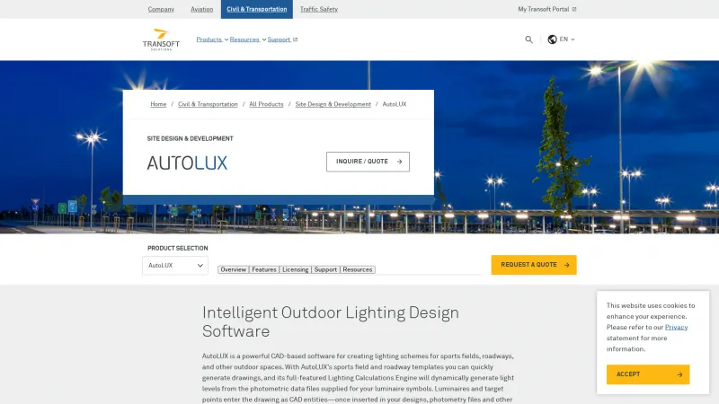 Homepage of AutoLUX