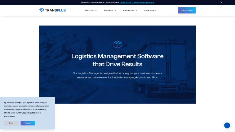 Homepage of Logistics Manager Professional