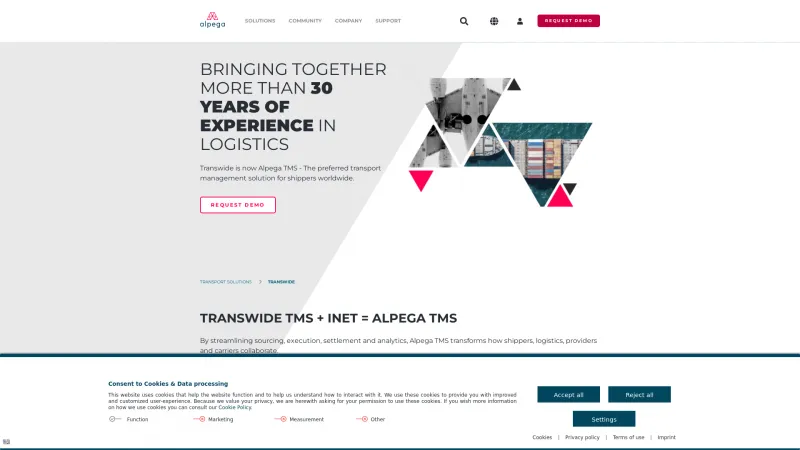 Homepage of Transwide