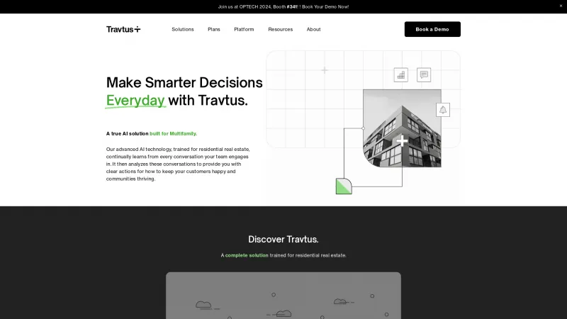 Homepage of Travtus