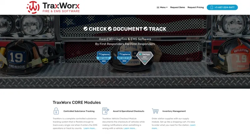 Homepage of TraxWorx