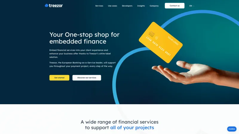 Homepage of Treezor