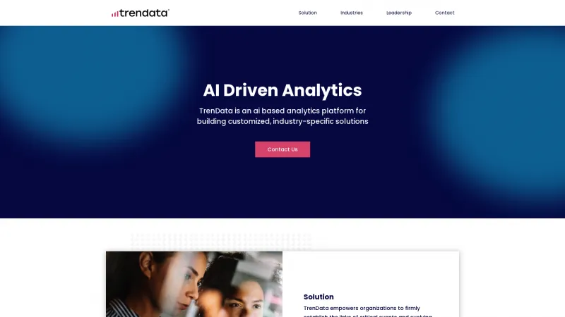 Homepage of TrenData