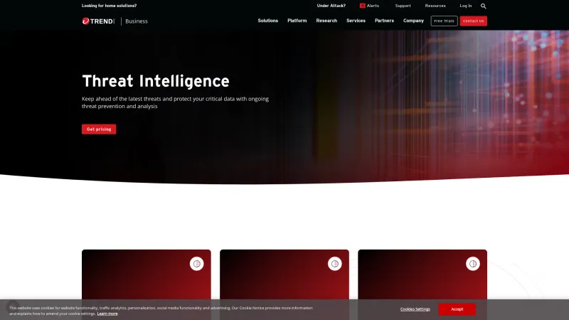 Homepage of Trend Micro Digital Vaccine