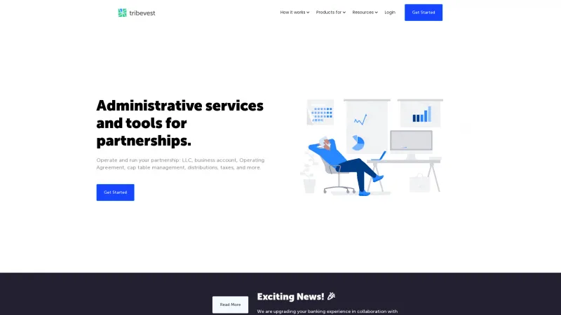 Homepage of Tribevest