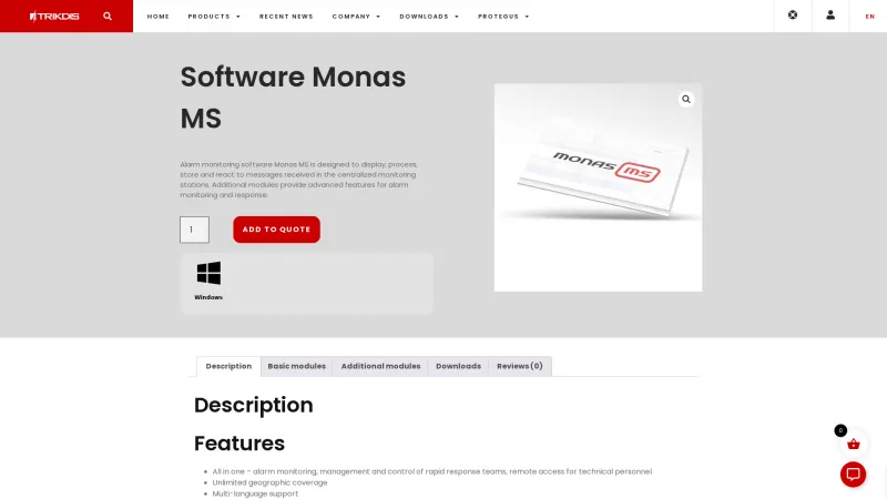 Homepage of Monas MS