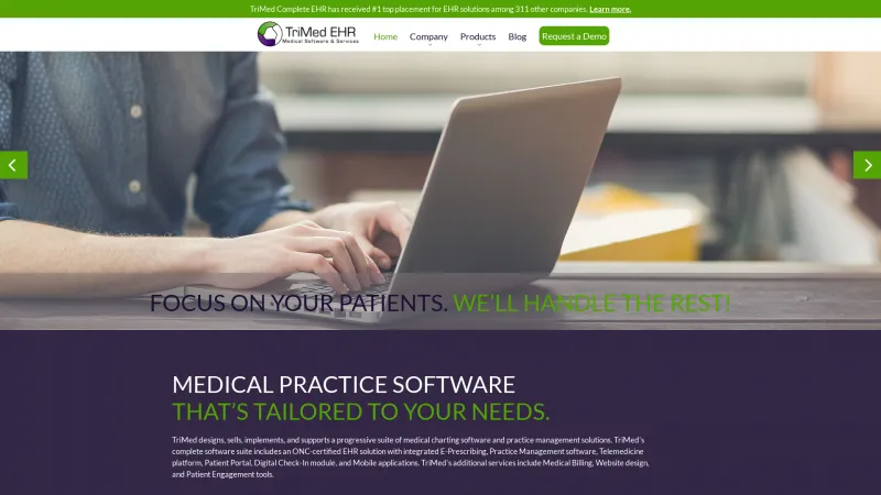 Homepage of TriMed