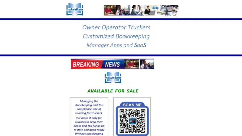 Homepage of TruckersBooks