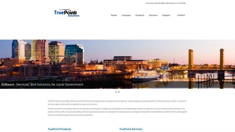 Homepage of TrueBill