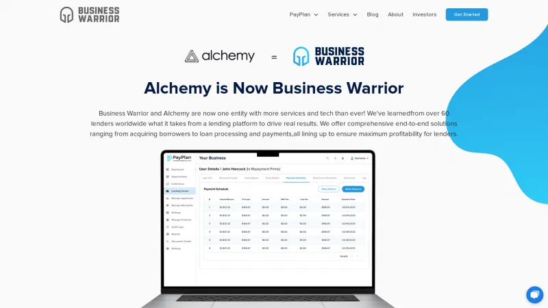 Homepage of Alchemy