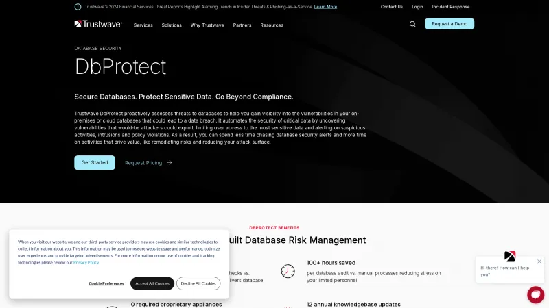 Homepage of Trustwave DbProtect