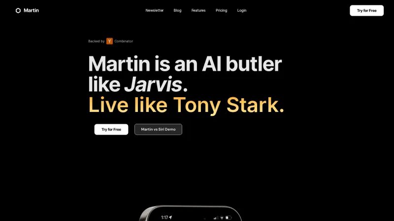 Homepage of Martin