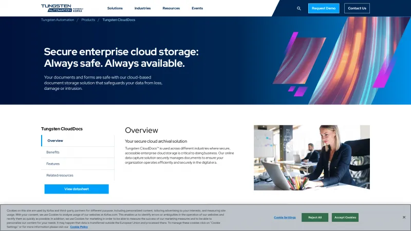 Homepage of Kofax CloudDocs