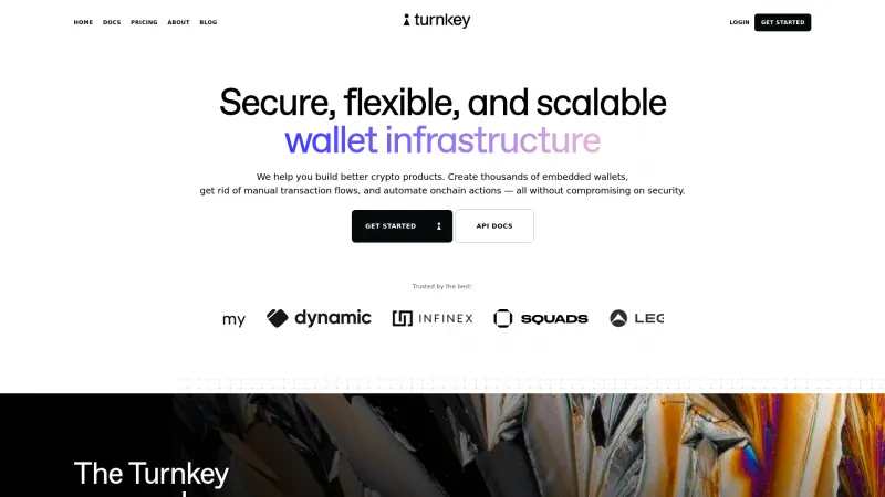 Homepage of Turnkey