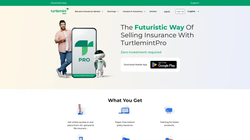 Homepage of TurtlemintPro