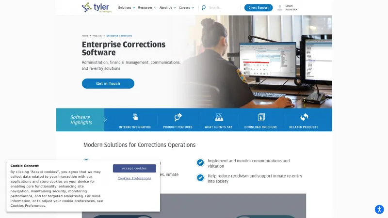 Homepage of Tyler Corrections