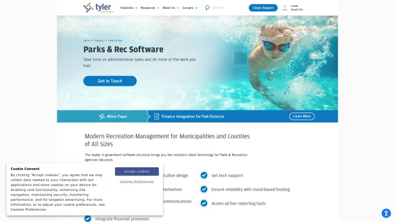 Homepage of Tyler Parks & Rec