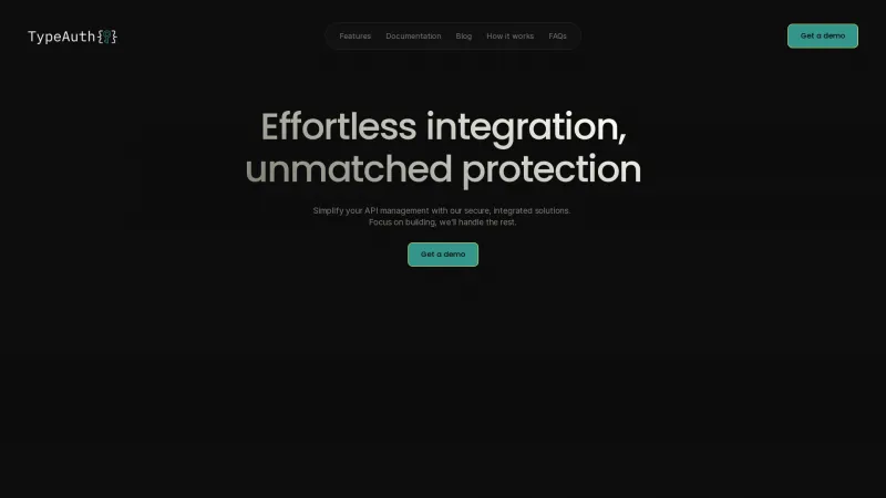 Homepage of Typeauth