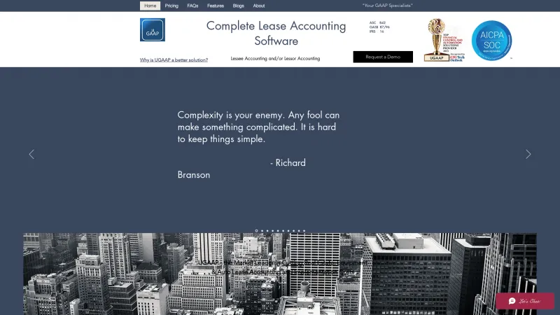 Homepage of UGAAP Lease Accounting