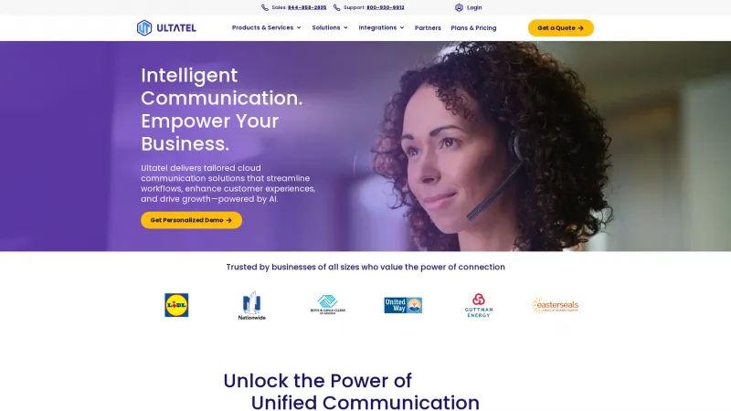 Homepage of ULTATEL