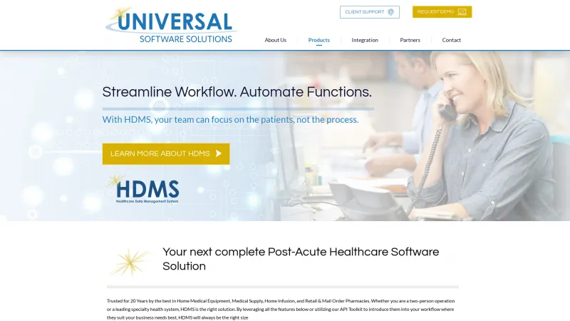 Homepage of Healthcare Data Management System