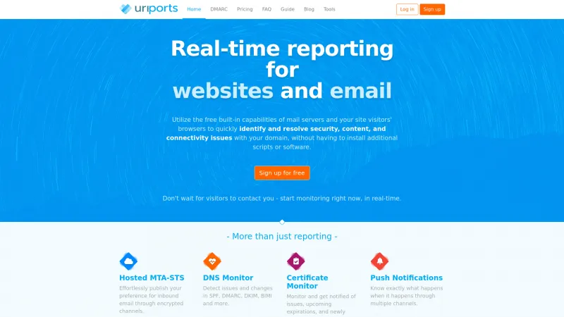 Homepage of URIports