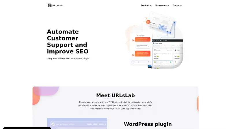 Homepage of URLsLab