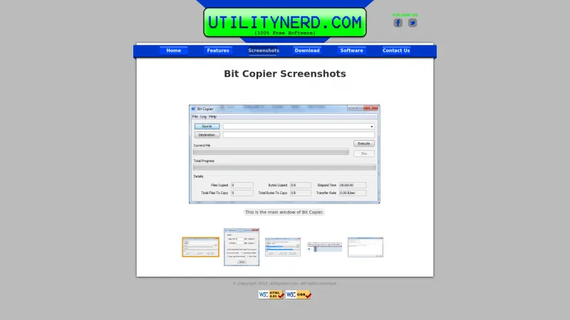 Homepage of Bit Copier