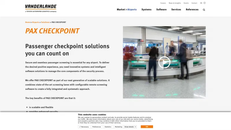 Homepage of PAX CHECKPOINT