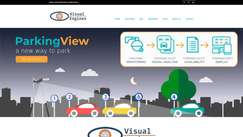 Homepage of ParkingView