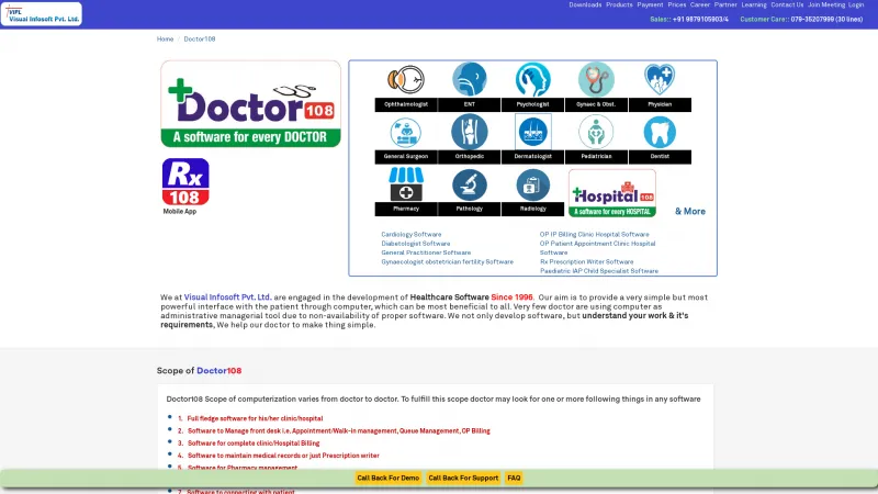 Homepage of Doctor108