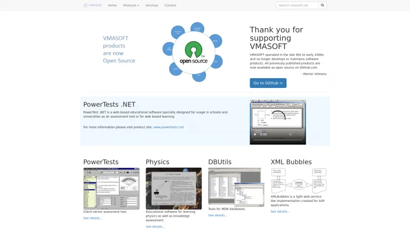 Homepage of PowerTests.NET