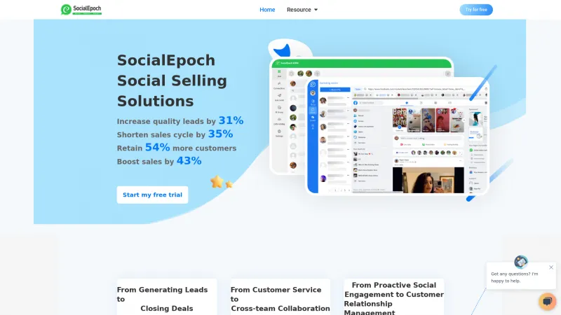 Homepage of SocialEpoch