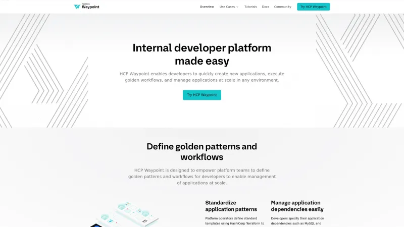 Homepage of HashiCorp Waypoint