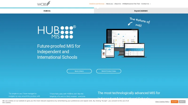 Homepage of HUBmis