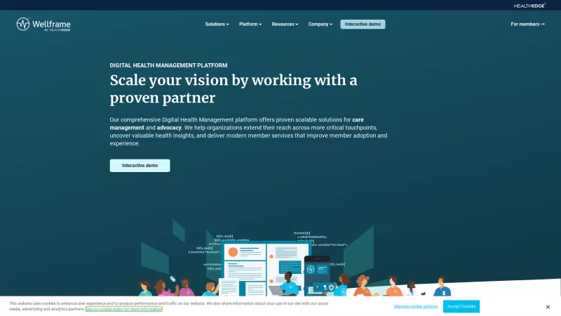 Homepage of Digital Health Management Platform