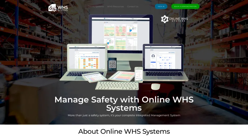 Homepage of Online WHS Systems