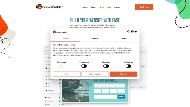 Homepage of Beaver Builder