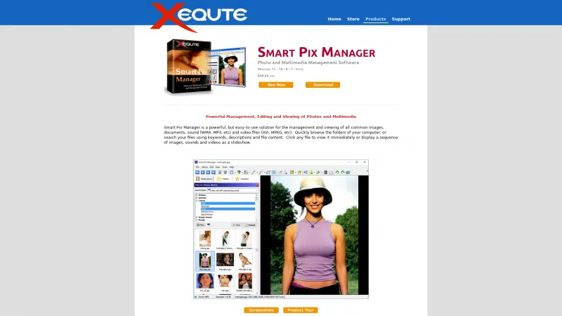 Homepage of Smart Pix Manager