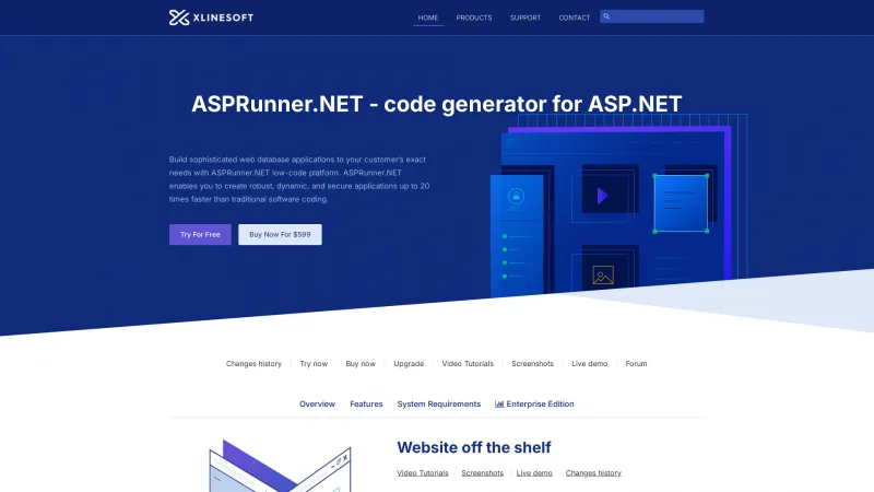 Homepage of ASPRunner.NET