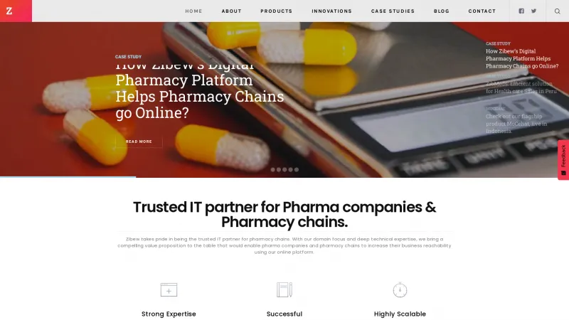 Homepage of Online Pharmacy Platform