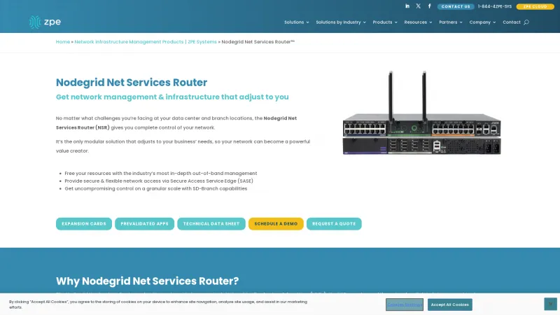 Homepage of Nodegrid Net Services Router